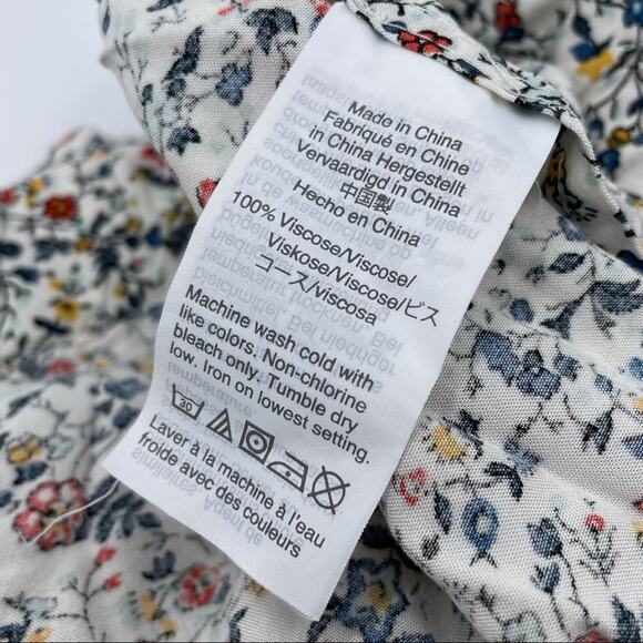 Madewell Drawstring Drapey Pull-On Shorts - Blossoming Vines - Small - Picture 10 of 10